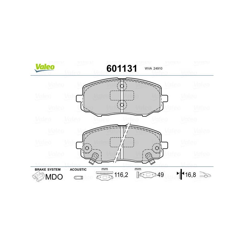 PLAQ FREIN HYUNDAI I20 1.2