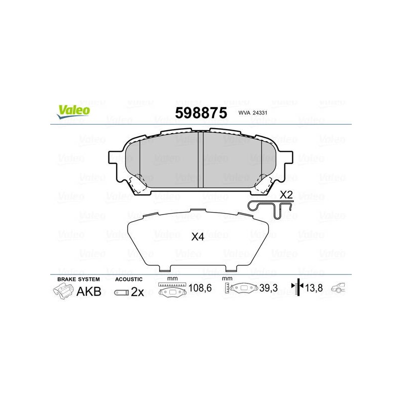 PLAQ FREIN SUBA IMPREZA