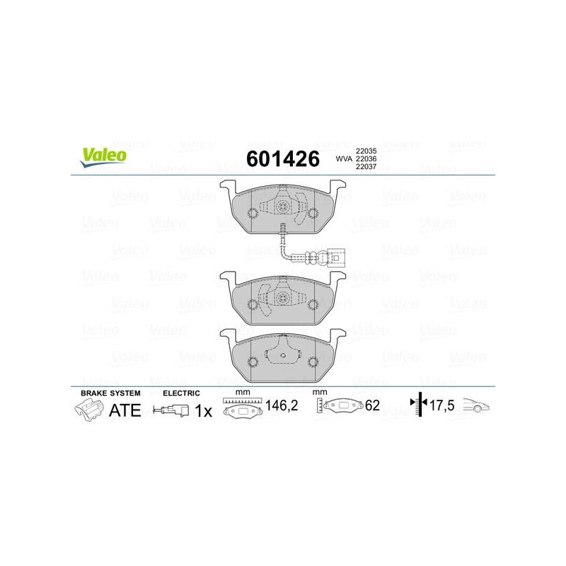 PLAQ FR VW GOLF VII / SEAT LEON III