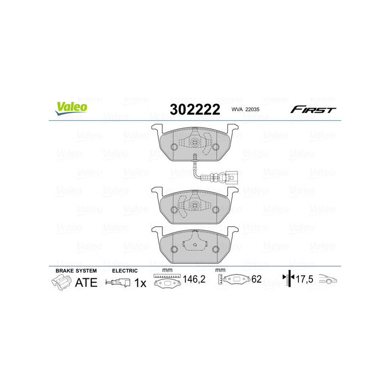 PLAQ FREIN FIRST AUDI A3 10.13 05.1