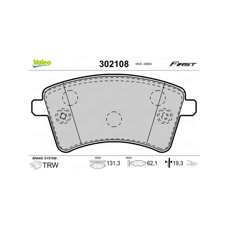 PLAQ FREIN FIRST REN KANGOO II 02.0
