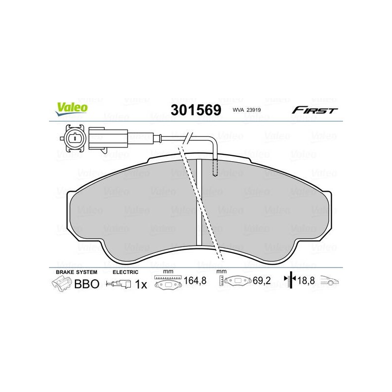 PLAQ FREIN FIRST CITROEN JUMPER