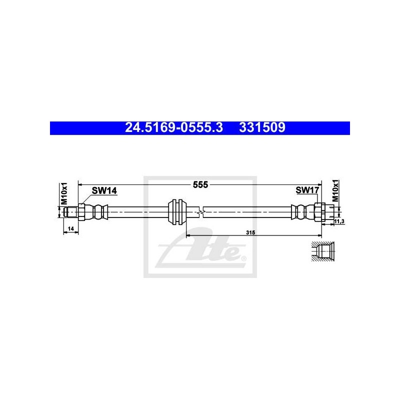 FLEXIBLE DE FREIN / EMBRAYAGE