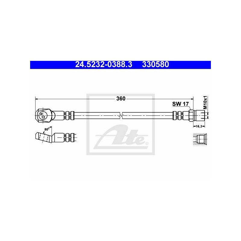 FLEXIBLE DE FREIN / EMBRAYAGE