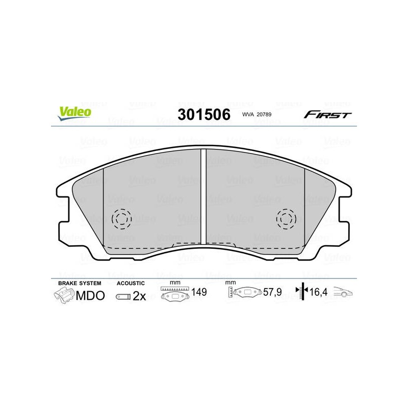 PLAQ FREIN FIRST HYUNDAI TERRACAN