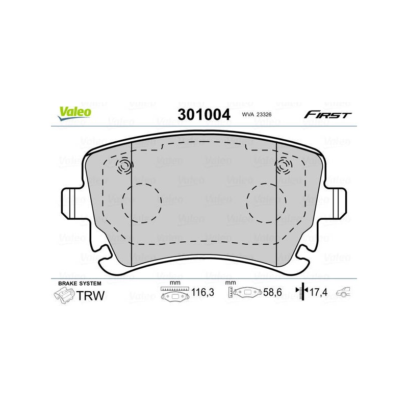 PLAQ FREIN FIRST AUDI A4