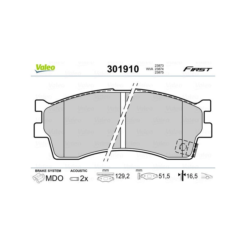 PLAQ FREIN FIRST HYUNDAI CLARUS (K9