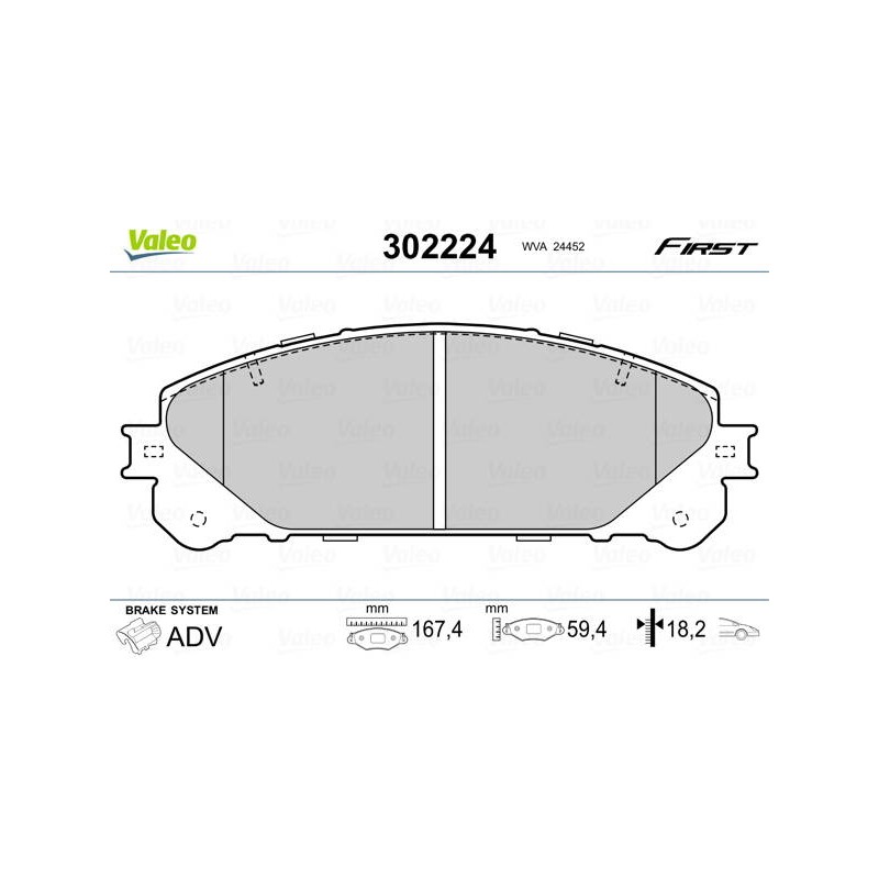PLAQ FREIN FIRST TOYOTA RAV4 12.12