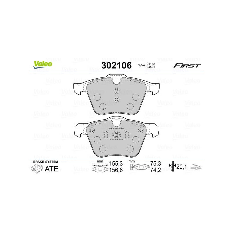 PLAQ FREIN FIRST FORD GALAXY II FR