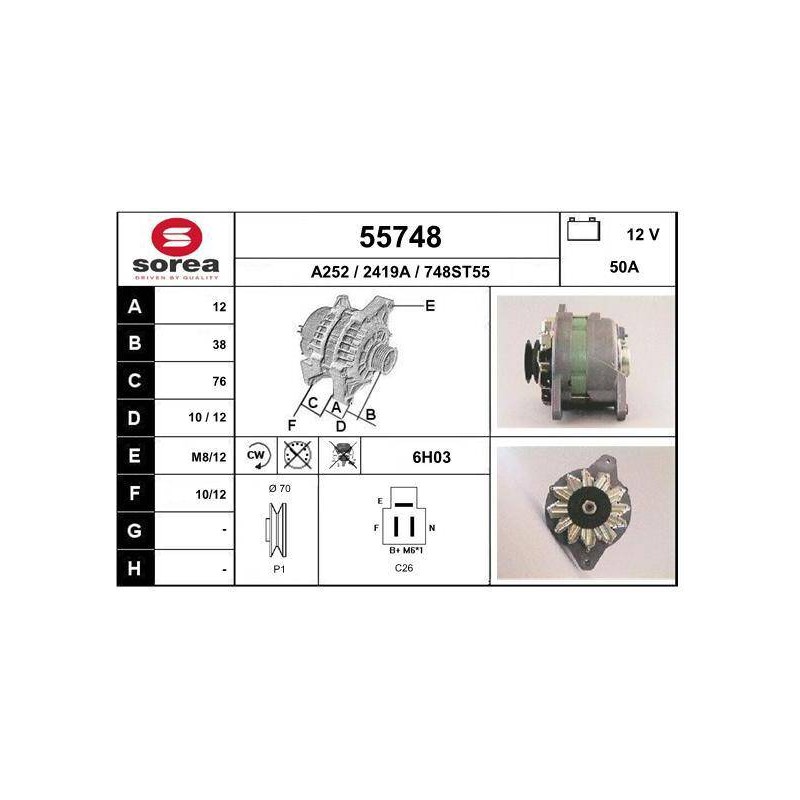 ALTERNATEUR VL / CHARMANT 1.6L