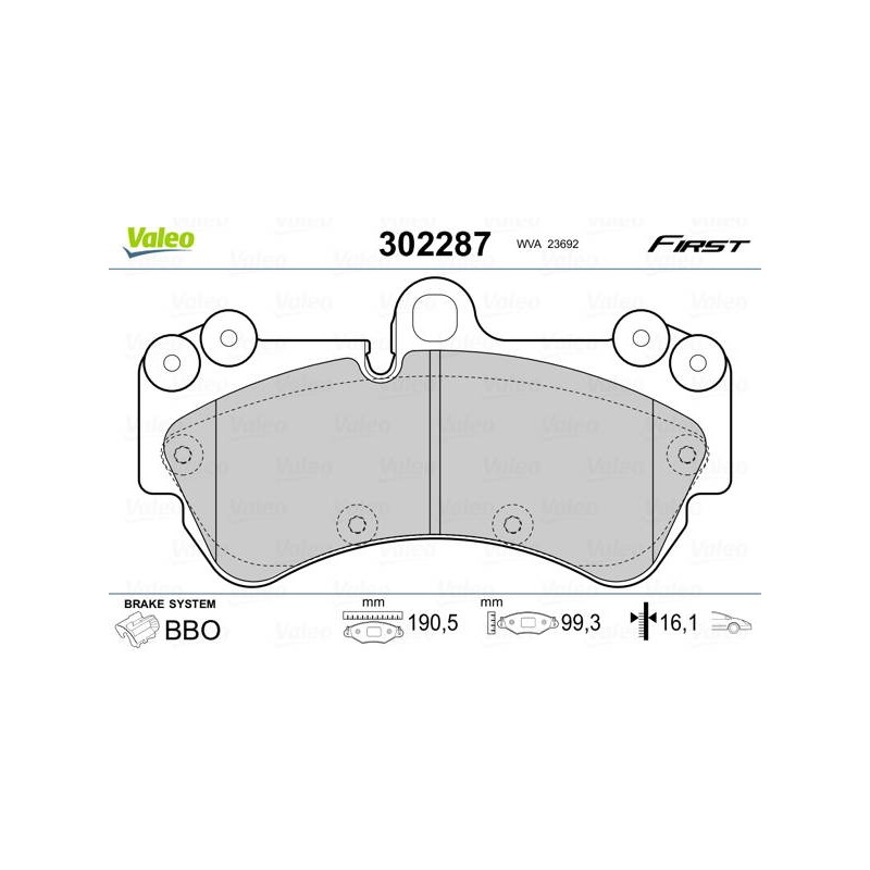 PLAQ FREIN FIRST VW TOUAREG11.03 11