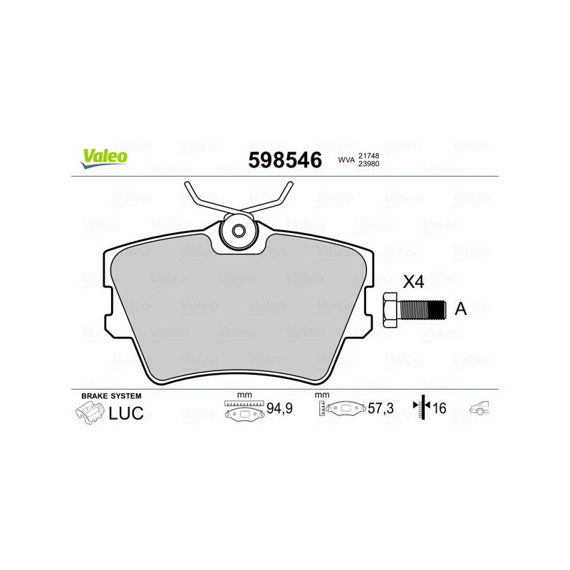 PLAQ FREIN RENA TRAFIC II. OPEL VIV