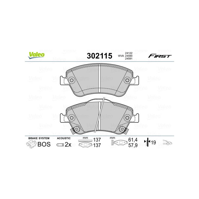 PLAQ FREIN FIRST TOYOTA AURIS 10.06
