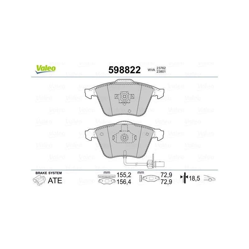 PLAQ FREIN VOLV S40. V50