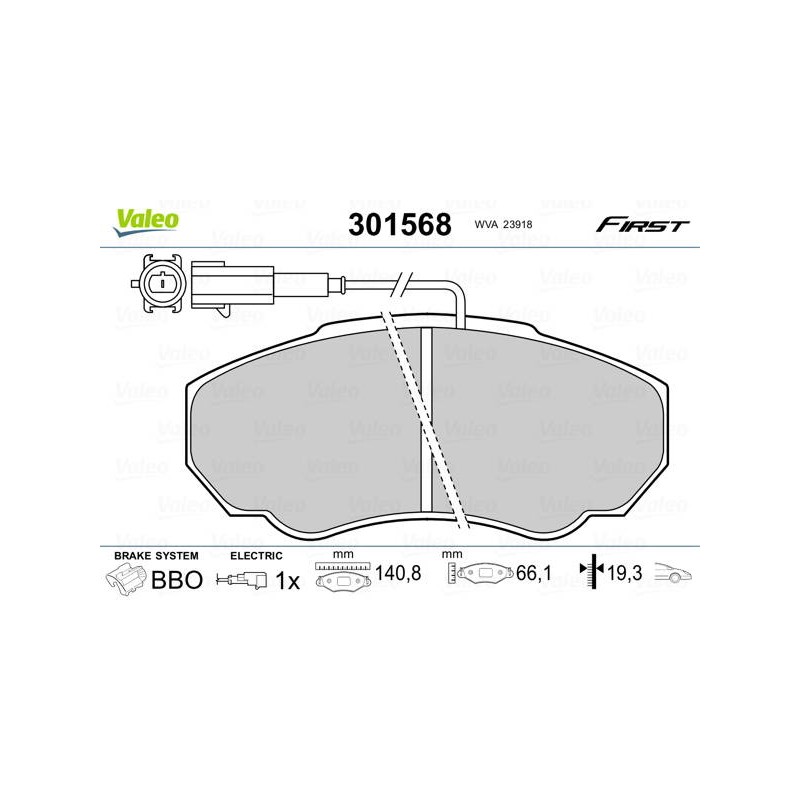 PLAQ FREIN FIRST CITROEN JUMPER