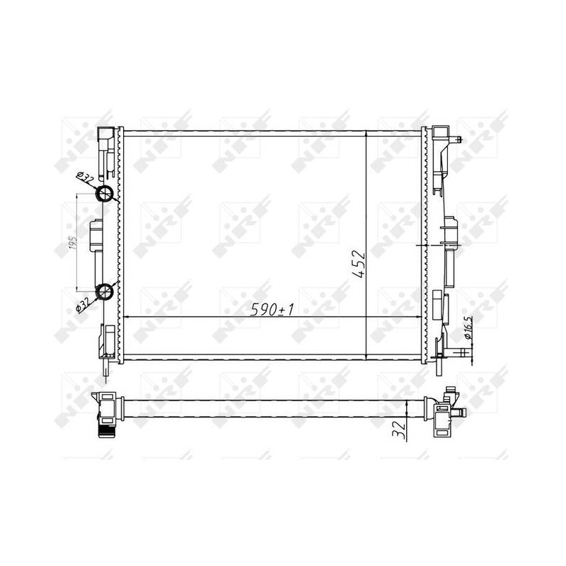 RAD RENAULT SCENIC 1.6 03- RADIATOR