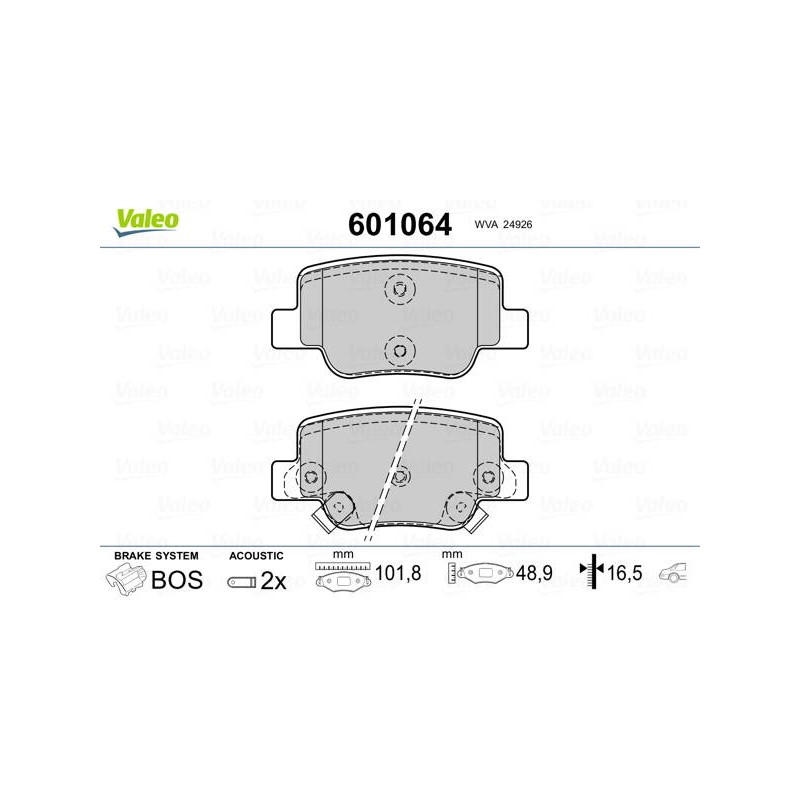 PLAQ FREIN TOYO COROLLA VERSO 09-