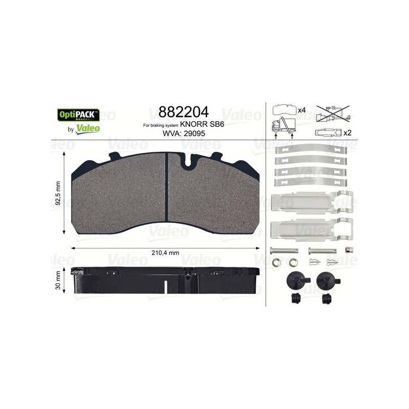 PLAQUETTES OPTIPACK MB ATEGO / MAN