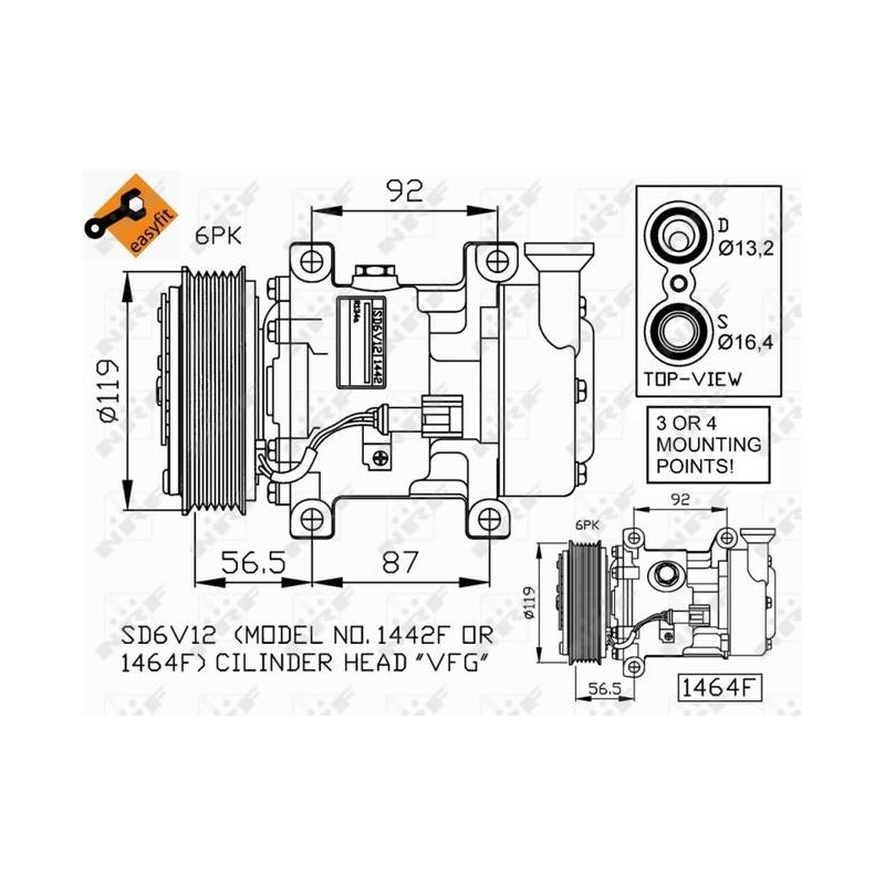 COMP FORD FIESTA 1.4D 02- COMPRESSO