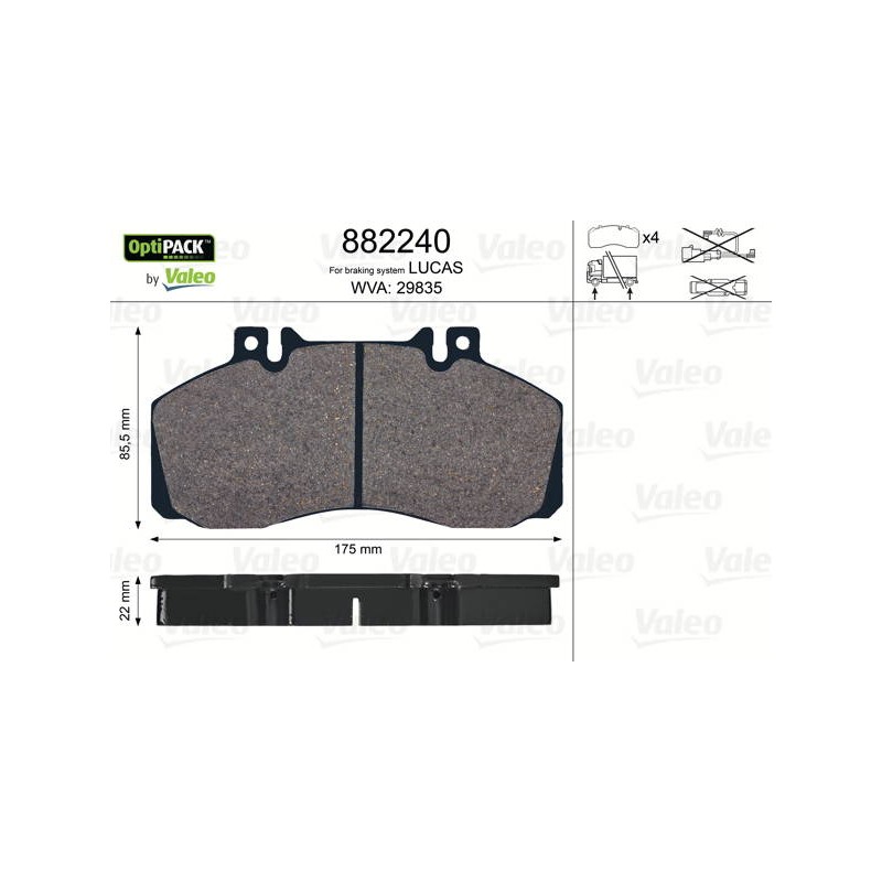 PLAQUETTES OPTIPACK MB SPRINTER VAR