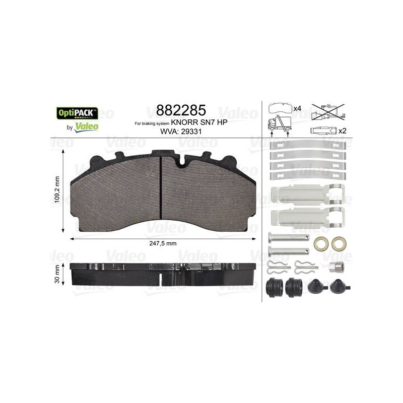 PLAQUETTES OPTIPACK SCANIA 4-SERIES