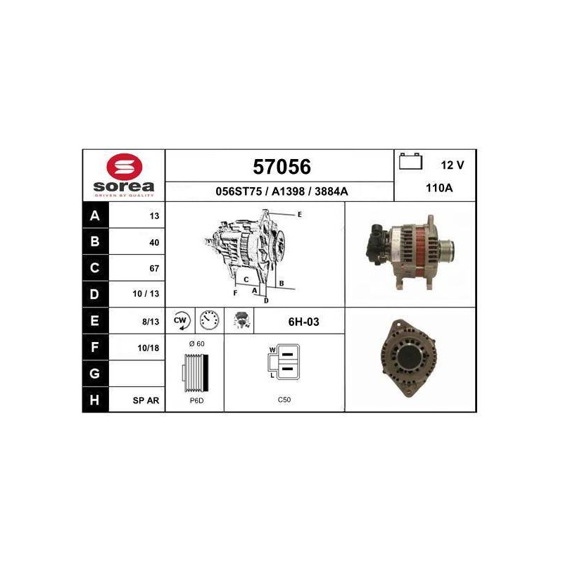 ALTERNATEUR VL / ASTRA - 1.7 CDTI