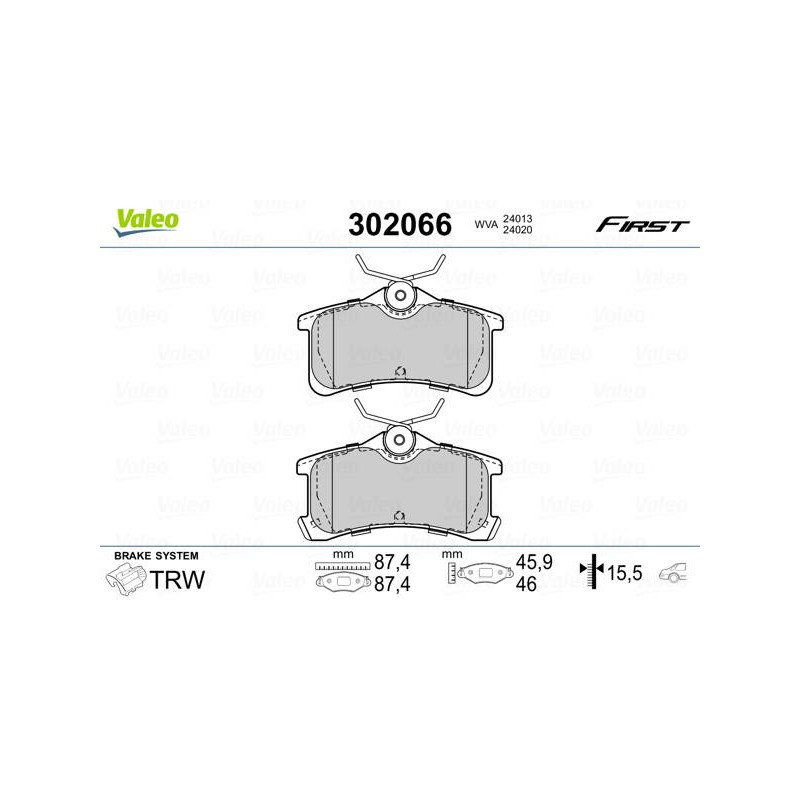 PLAQ FREIN FIRST TOY AVENSIS 07.01
