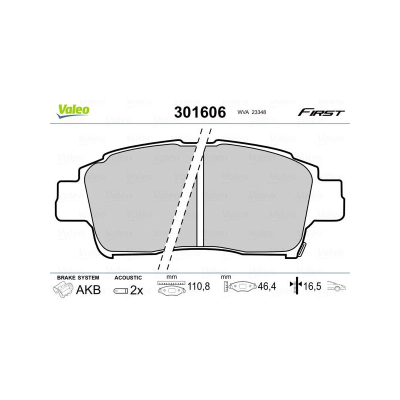 PLAQ FREIN FIRST TOYOTA YARIS