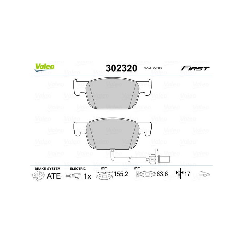 PLAQ FREIN FIRST AUDI A4 05.16