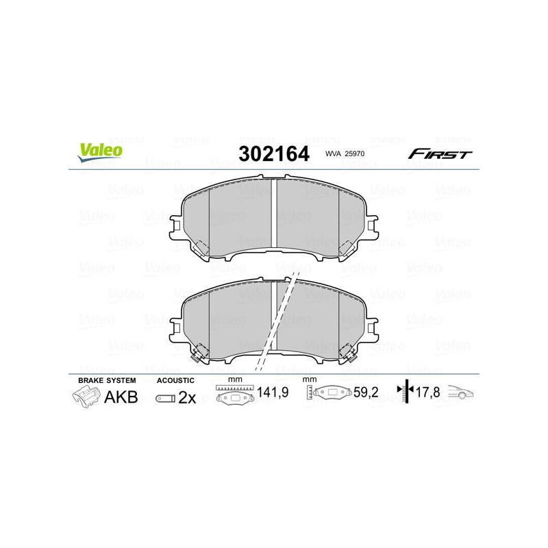 PLAQ FREIN FIRST NISS QASHQAI 02.14