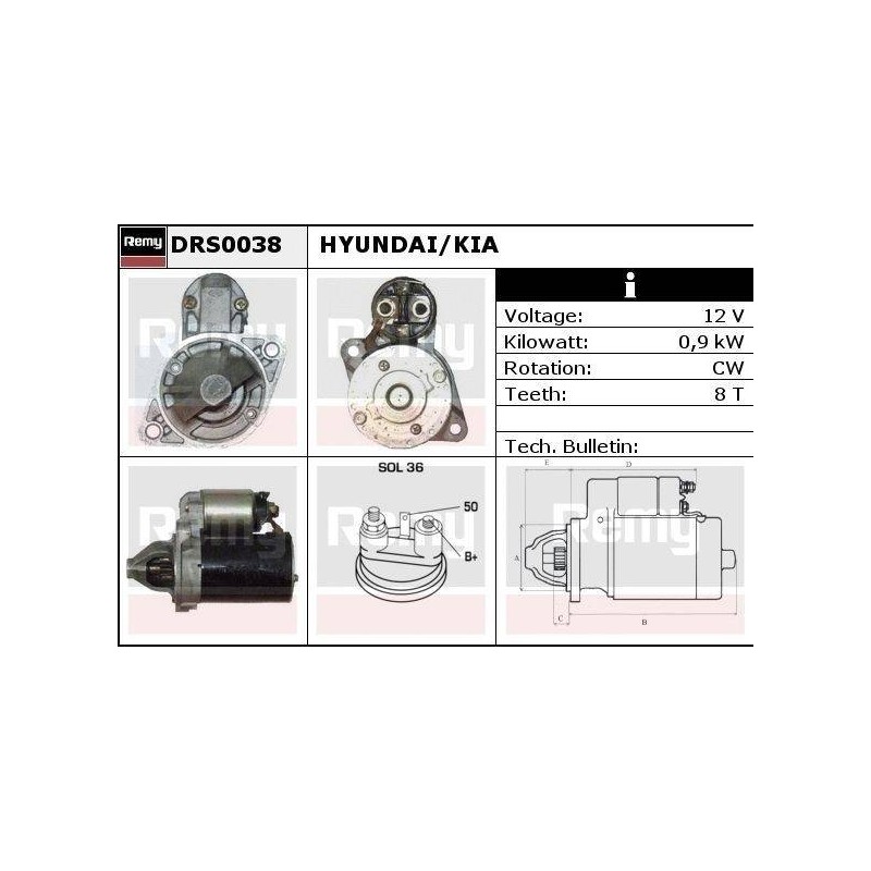 DEMARREUR - REMY REMANUFACTURED - H