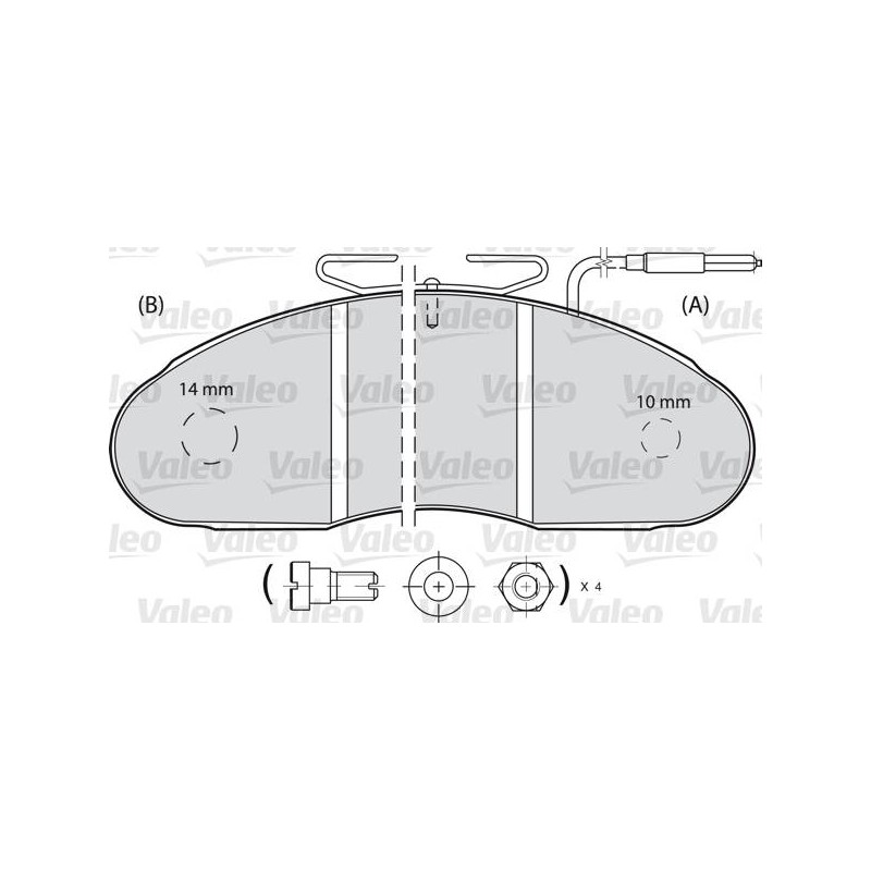 PLAQ. DE FREIN MERCEDES MB-SERIES/M