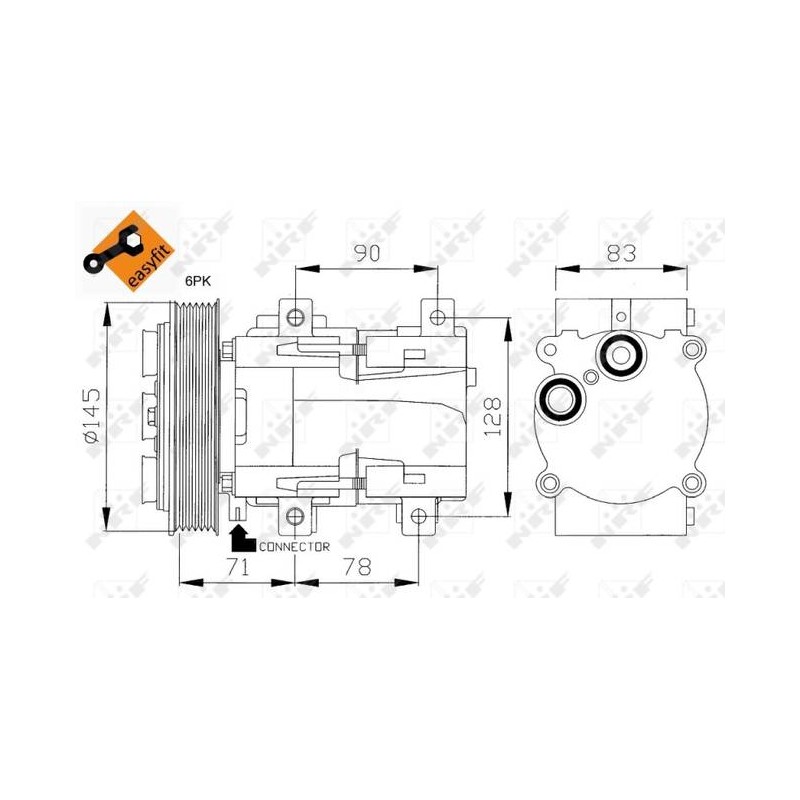 COMP FORD TRANSIT 2.5D 95- COMPRESS