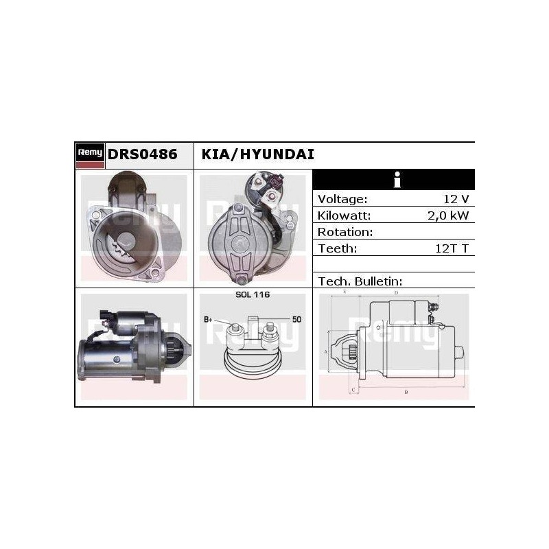 DEMARREUR - REMY REMANUFACTURED - H