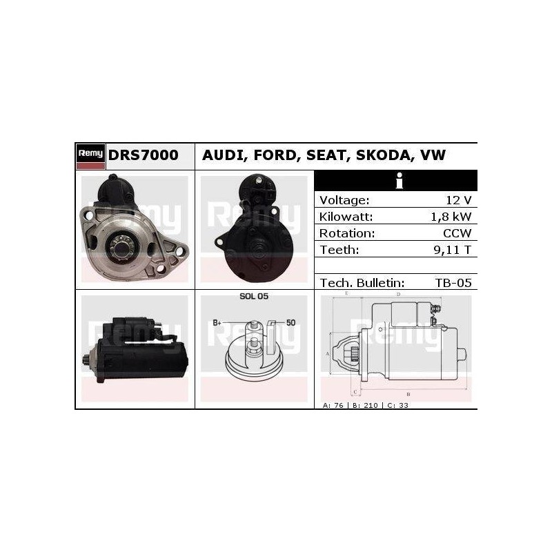 DEMARREUR - REMY REMANUFACTURED - A