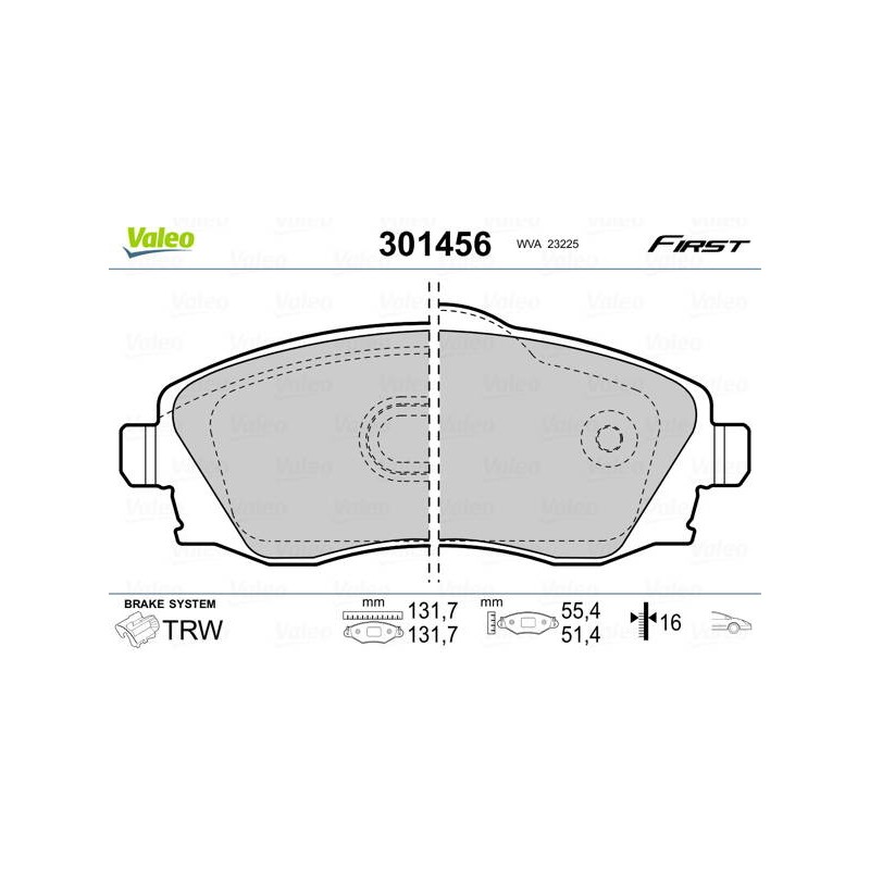 PLAQ FREIN FIRST OPEL MERIVA