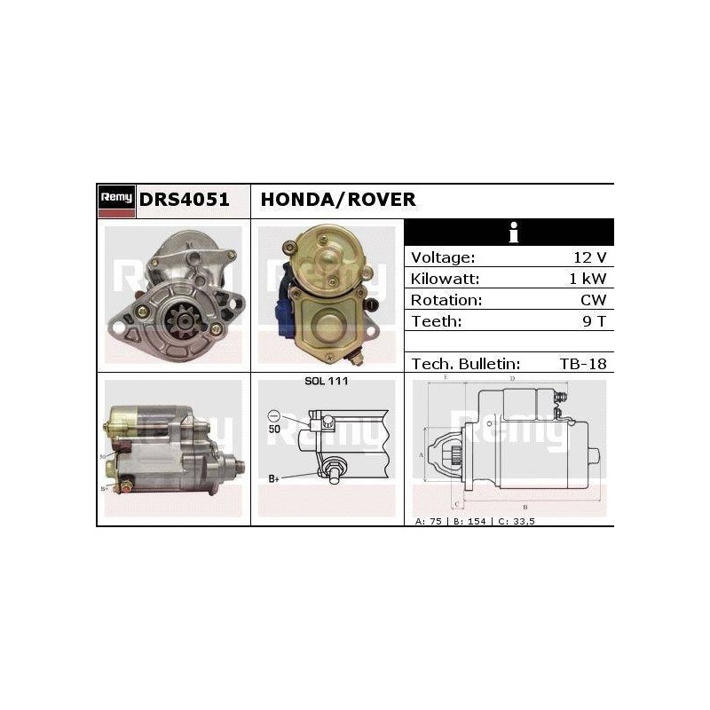 DEMARREUR - REMY REMANUFACTURED - H