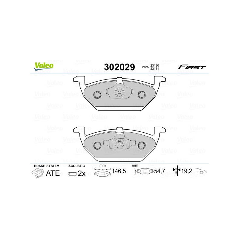 PLAQ FREIN FIRST AUDI A1 FR