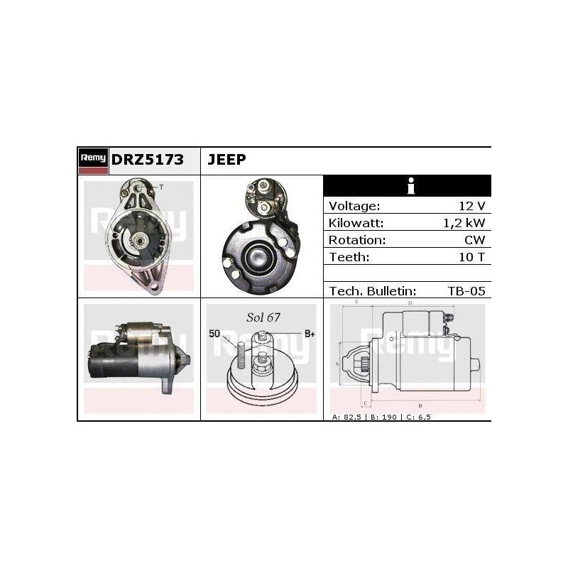 DEMARREUR - REMY REMANUFACTURED - J