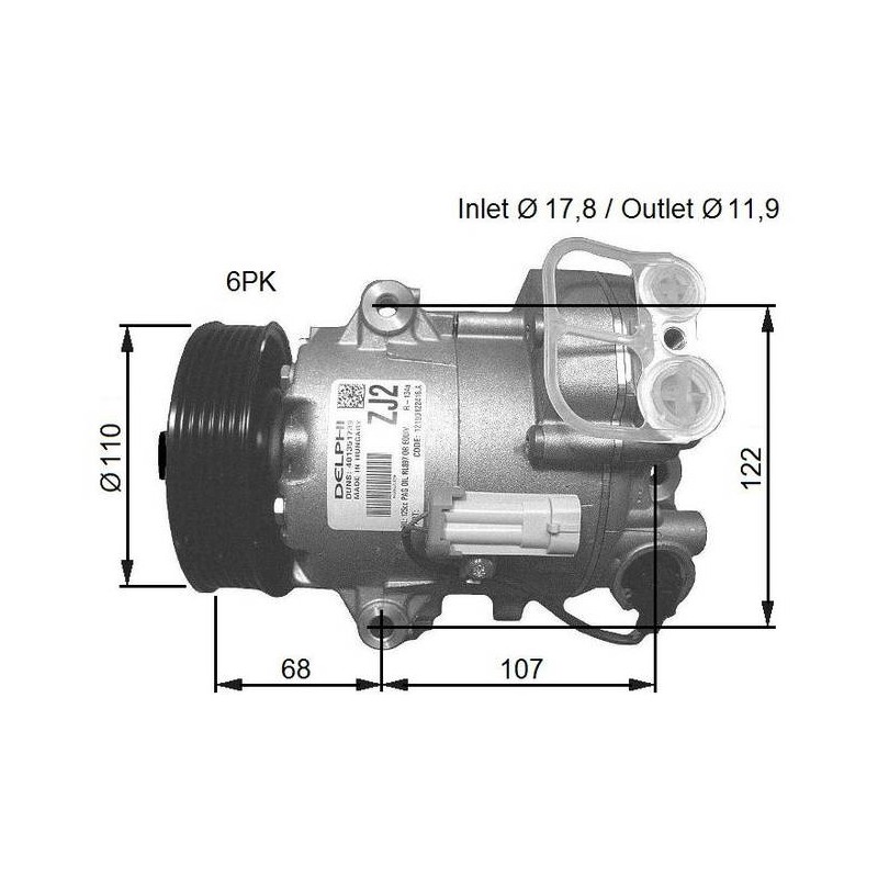 COMP OPEL ASTRA 1.7D 10- COMPRESSOR