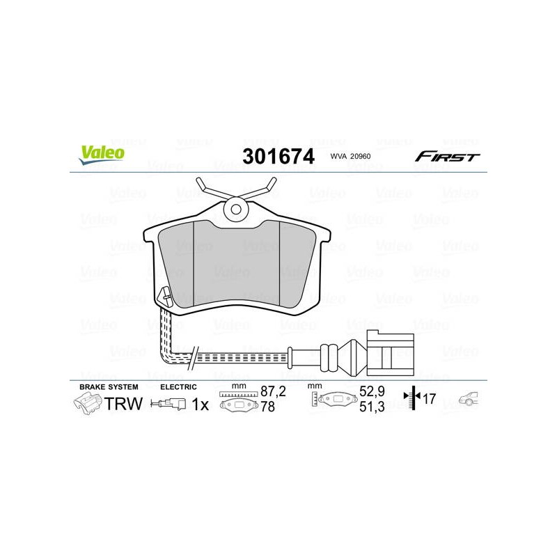 PLAQ FREIN FIRST AUDI A2