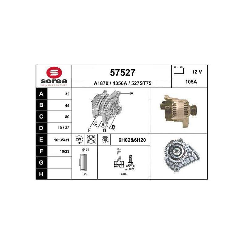 ALTERNATEUR VL / FIAT 500 1.2 ESS