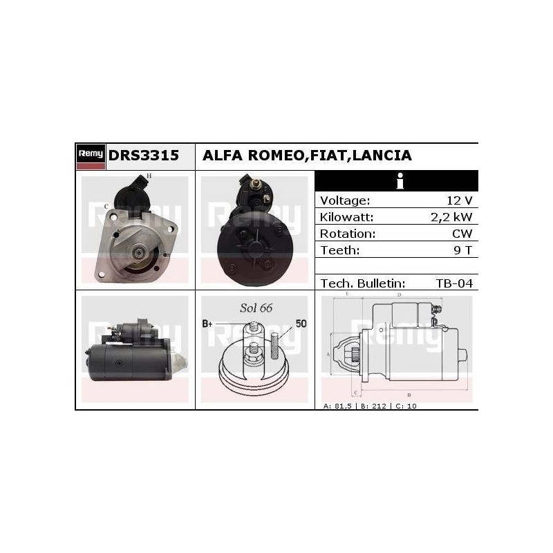 DEMARREUR - REMY REMANUFACTURED - A