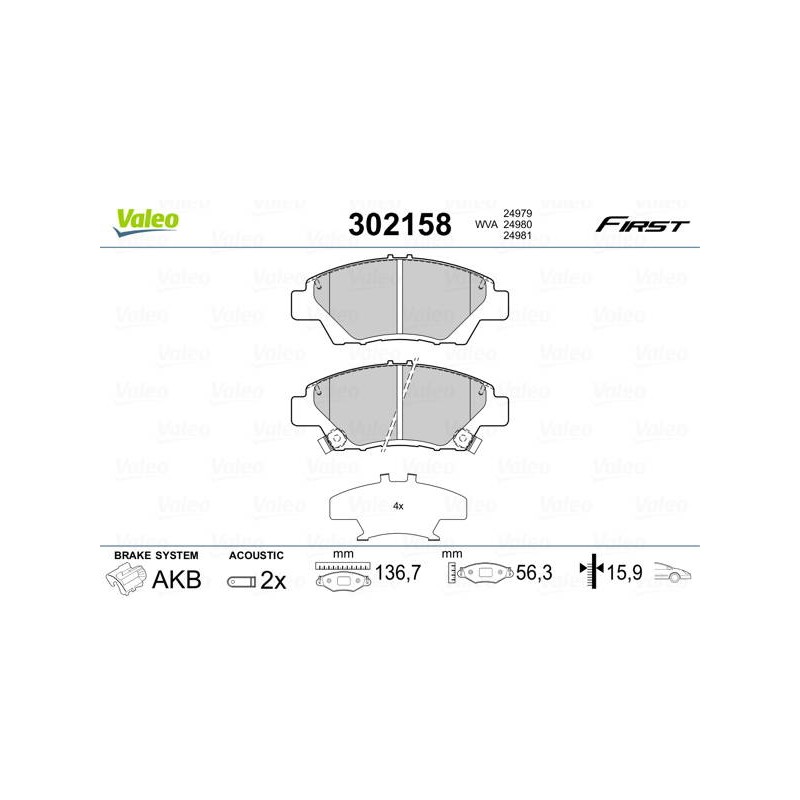 PLAQ FREIN FIRST HONDA JAZZ III FR