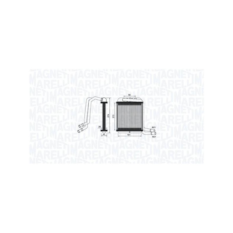 RADIATEUR CHAUFF VW TRANSPORTER VI