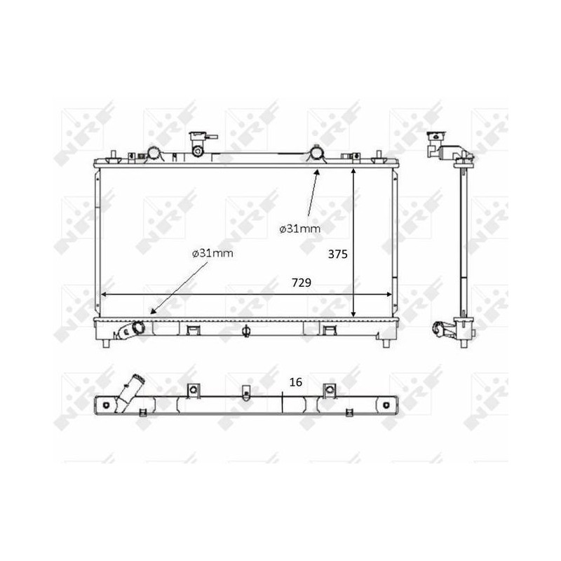 RAD MAZDA 6 2.2D 08- RADIATORS ALU