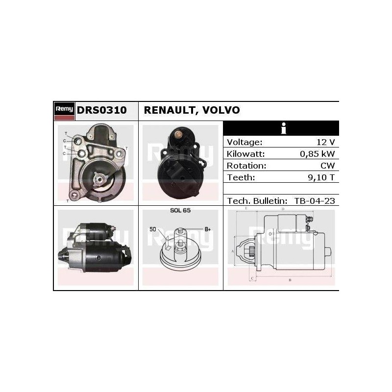 DEMARREUR - REMY REMANUFACTURED - D