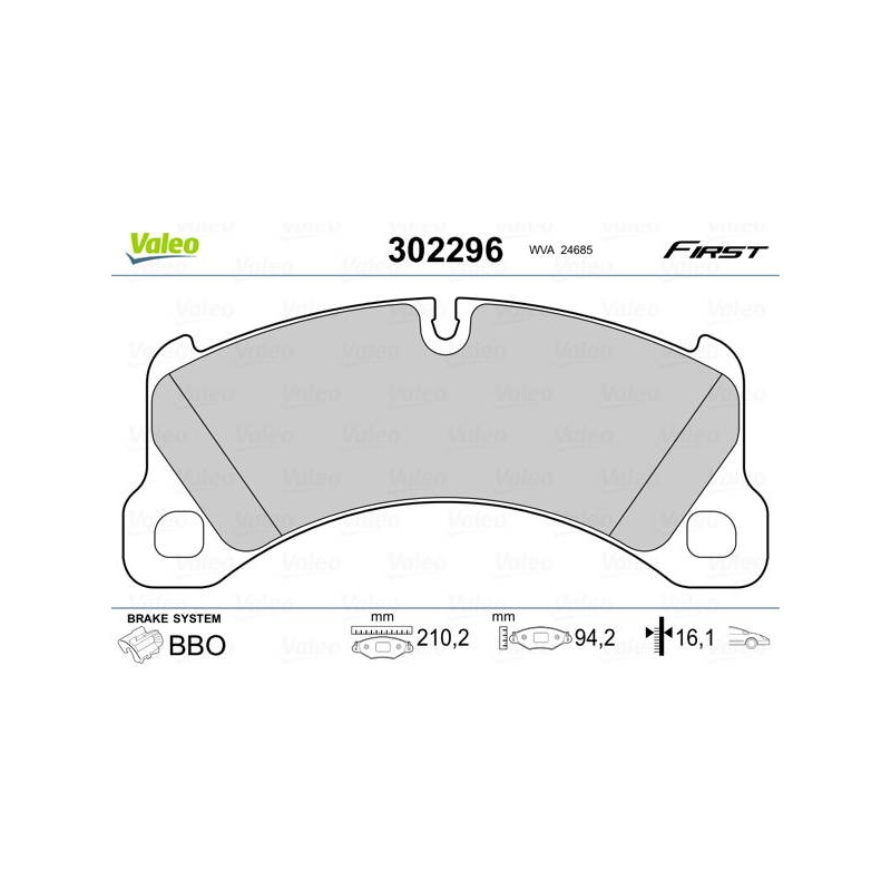 PLAQ FREIN FIRST VW TOUAREG 07.14