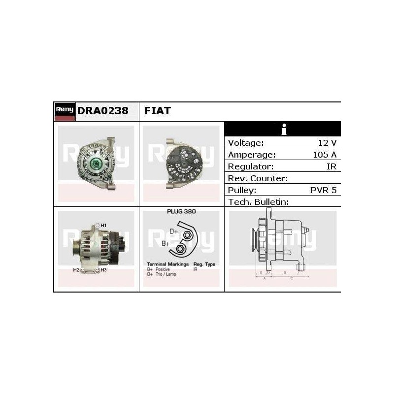 ALTERNATEUR - REMY REMANUFACTURED -