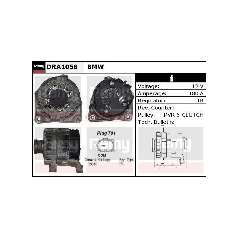 ALTERNATEUR - REMY REMANUFACTURED -